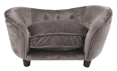 Enchanted Pet Verzaubertes Hundekorb-Sofa Ultra-Plüsch-Kuschelsofa Dunkelgrau