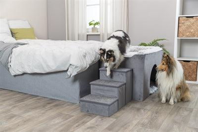 Trixie Korbhaus Harvey Mit Treppe Grau/Weiss
